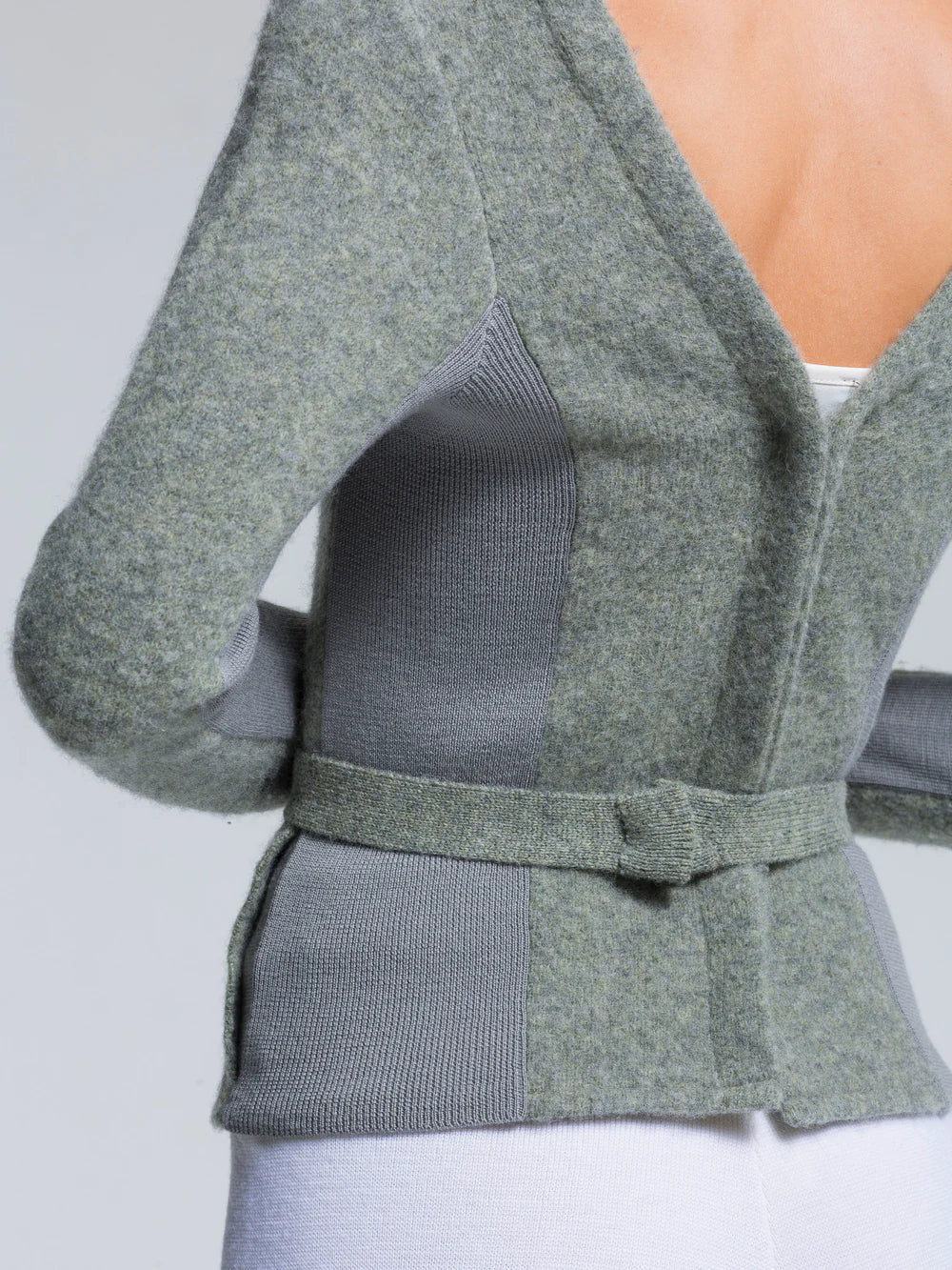 NFP: New Form Perspective Cut Out Strap Jacket, Winter White
