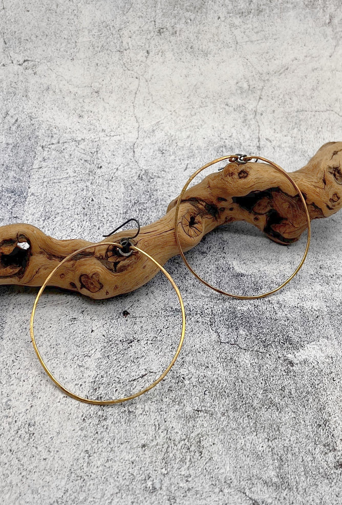 red i jewelry Rockin' the 80s Hoops, Gold