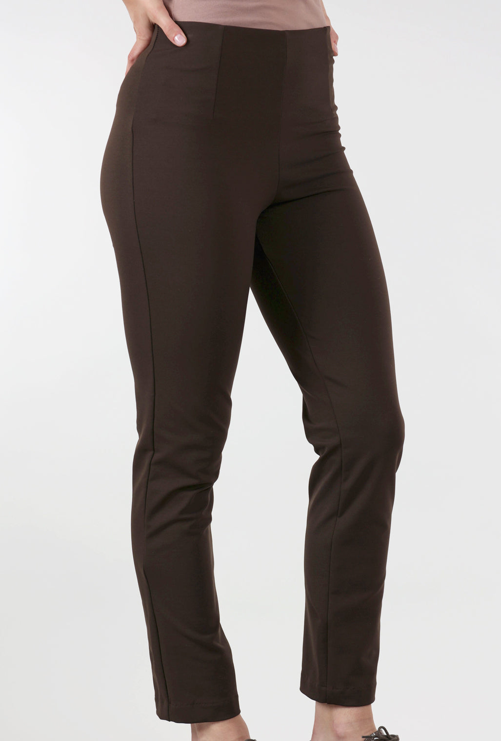 Equestrian Zani Ponte Tech Pant, Coffee Bean