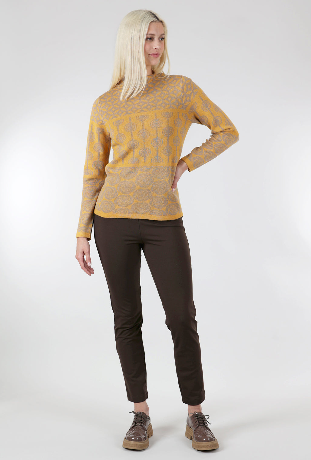 Equestrian Zani Ponte Tech Pant, Coffee Bean