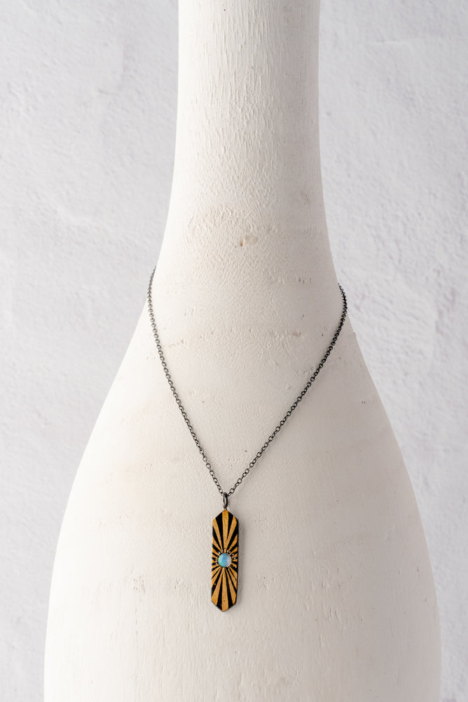 Evie Lou Radiant Opal Hexagon Pendant