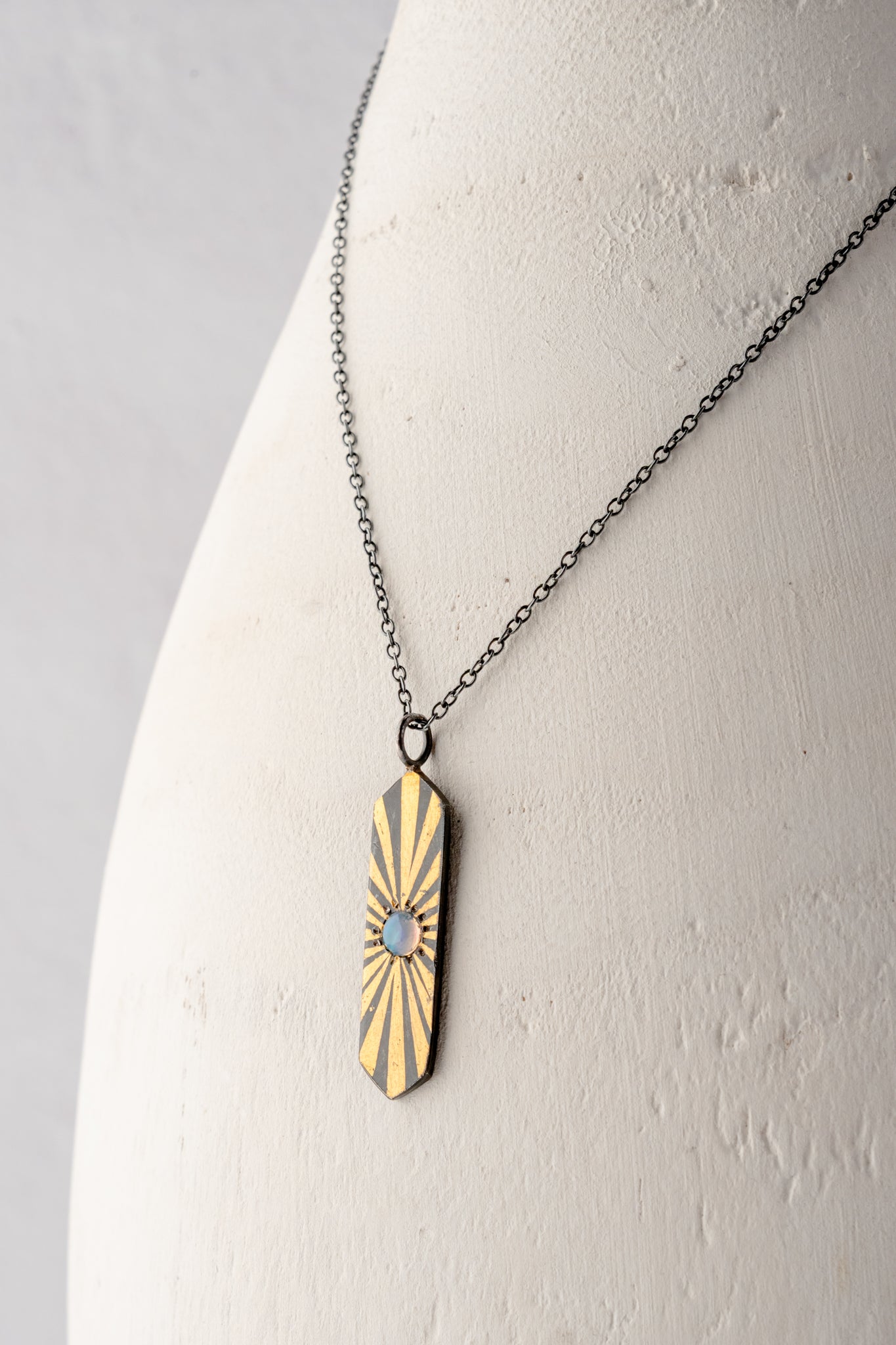 Evie Lou Radiant Opal Hexagon Pendant