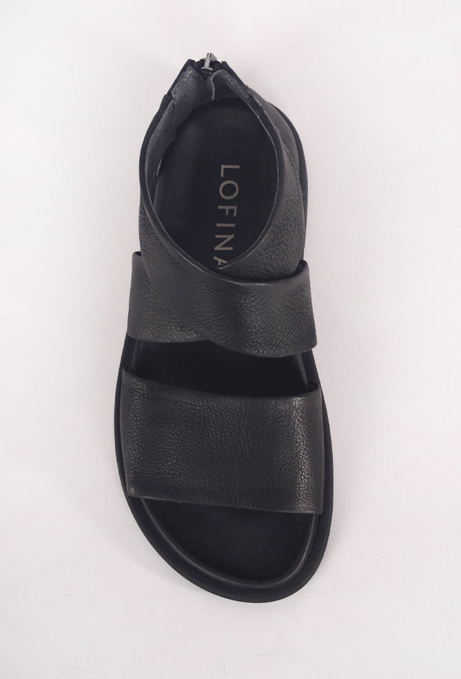 Lofina Crossing Over Sandal, Black
