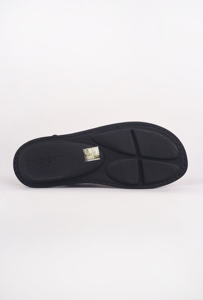 Trippen Shoes Nudge Closed Sandal, Black Alba