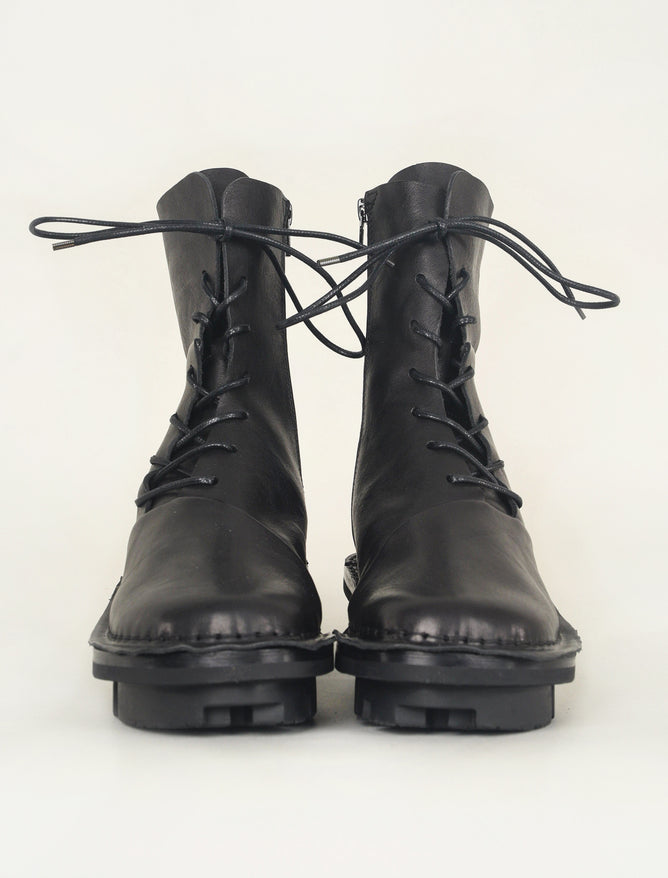 Trippen Shoes Oblique Combat Boot, Black Waw