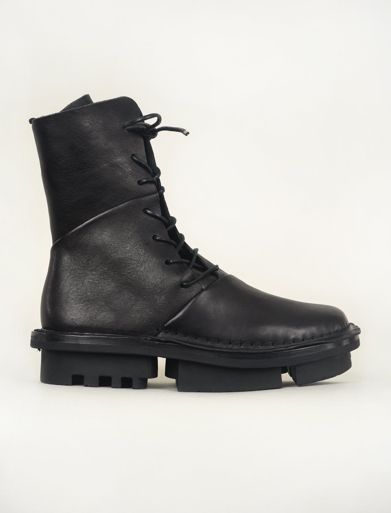 Trippen Shoes Oblique Combat Boot, Black Waw
