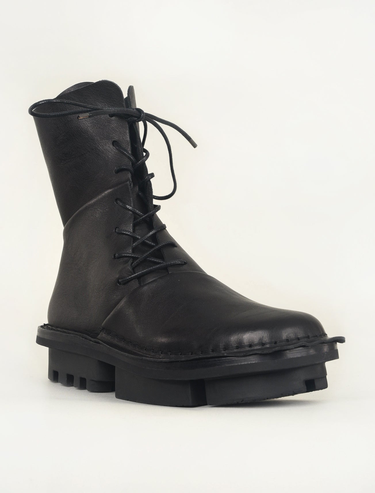 Trippen Shoes Oblique Combat Boot, Black Waw