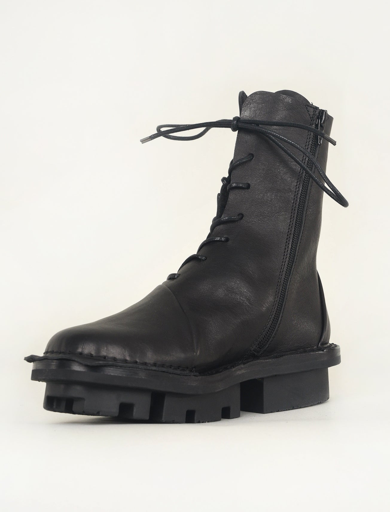 Trippen Shoes Oblique Combat Boot, Black Waw