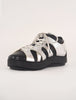 Trippen Shoes Carve Swan Sneaker, Black Alba/Silver Lam 