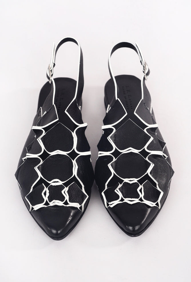 Ink Footwear Origami Flat, Black