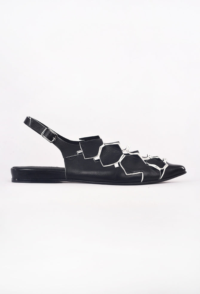 Ink Footwear Origami Flat, Black