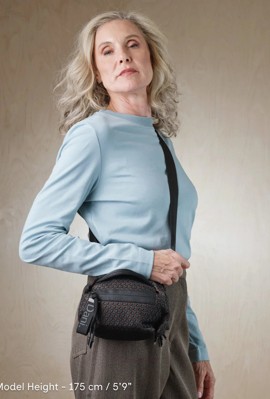 Daniella Lehavi Mini Bonnie LTD Crossbody, Geo Chocolate