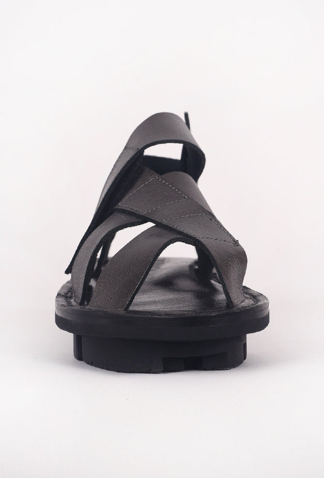 Trippen Shoes Network Closed Sandal, Steel Lam