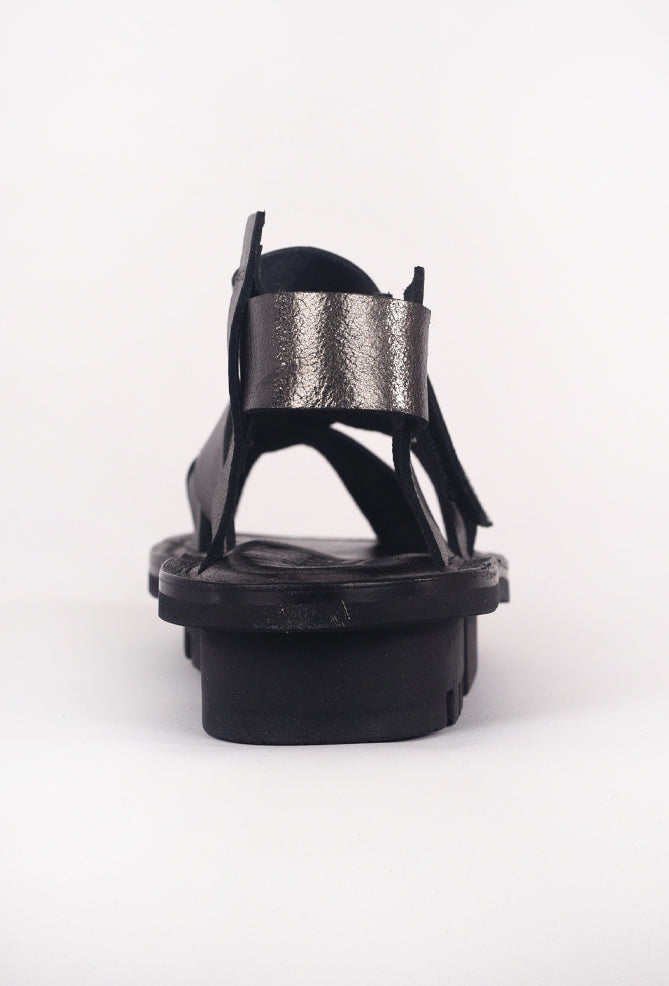 Trippen Shoes Network Closed Sandal, Steel Lam