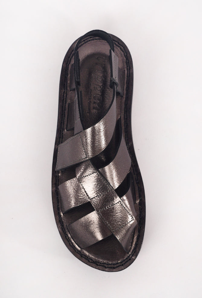 Trippen Shoes Network Closed Sandal, Steel Lam