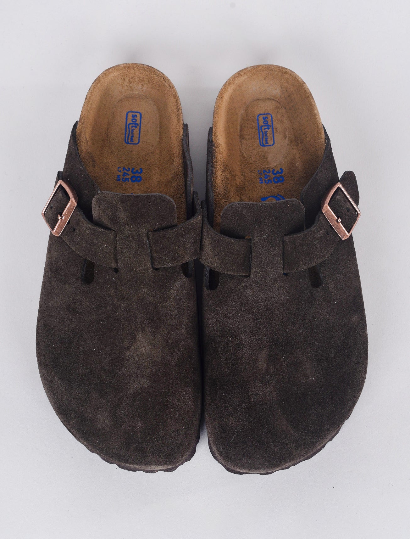 Cheapest Birkenstock Bostons mocha suede