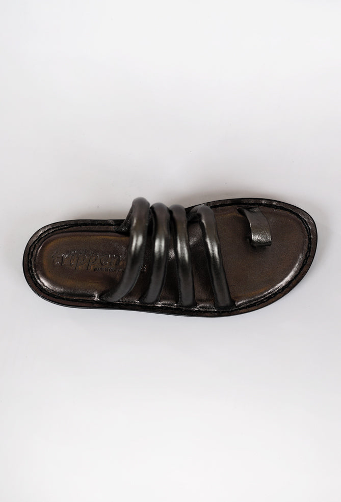Trippen Shoes Threads Closed Sandal, Steel Lam