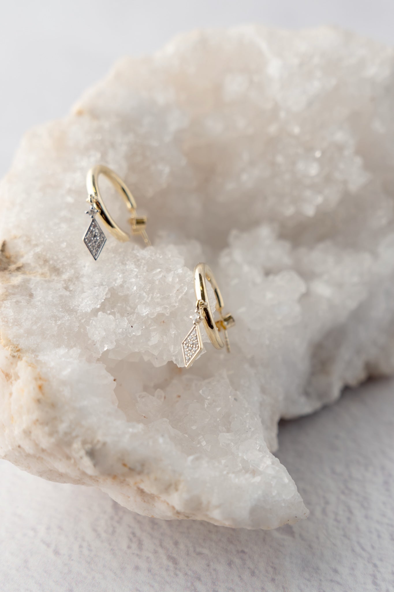 Ela Rae Marquis Dangle Huggie Hoops Earrings