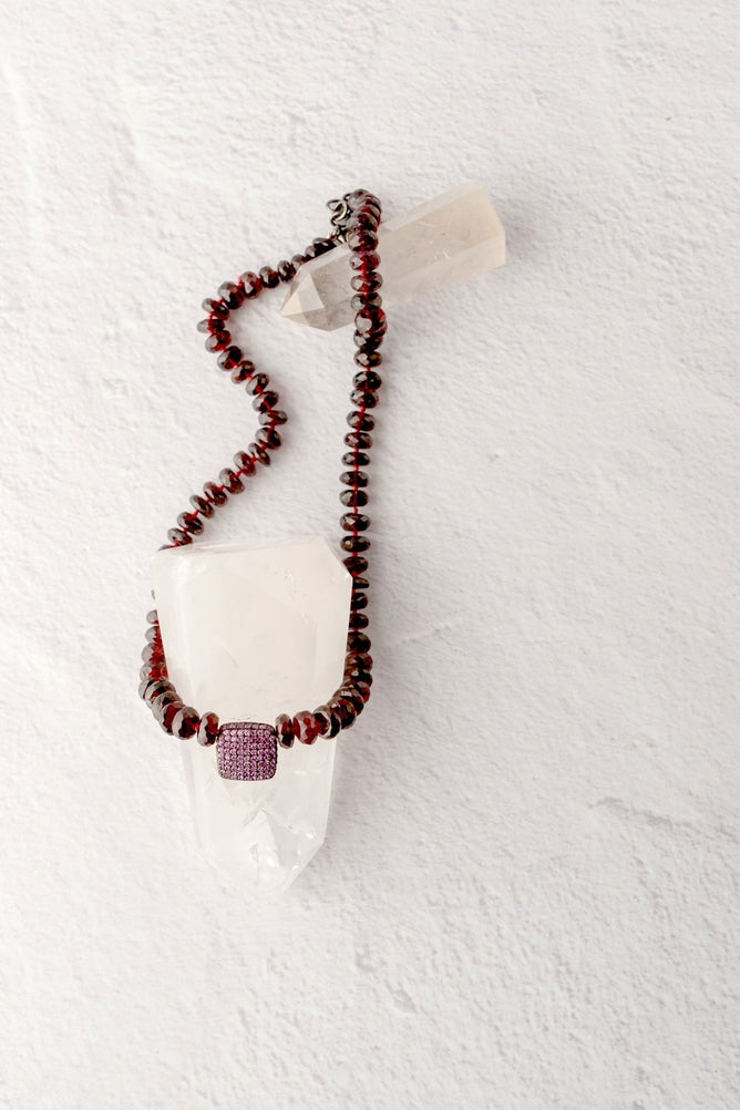 Nathan & Moe Garnet and Pink Sapphire Necklace