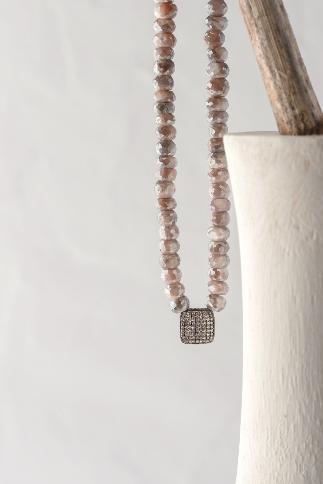 Nathan & Moe Moonstone and Diamond Necklace