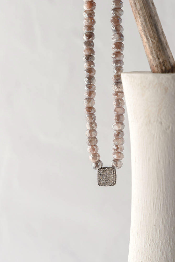 Nathan & Moe Moonstone and Diamond Necklace