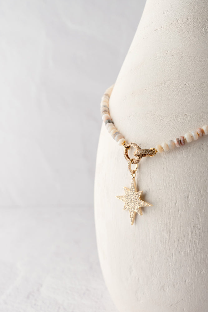 Nathan & Moe Penelope Opal and Diamond Star Necklace