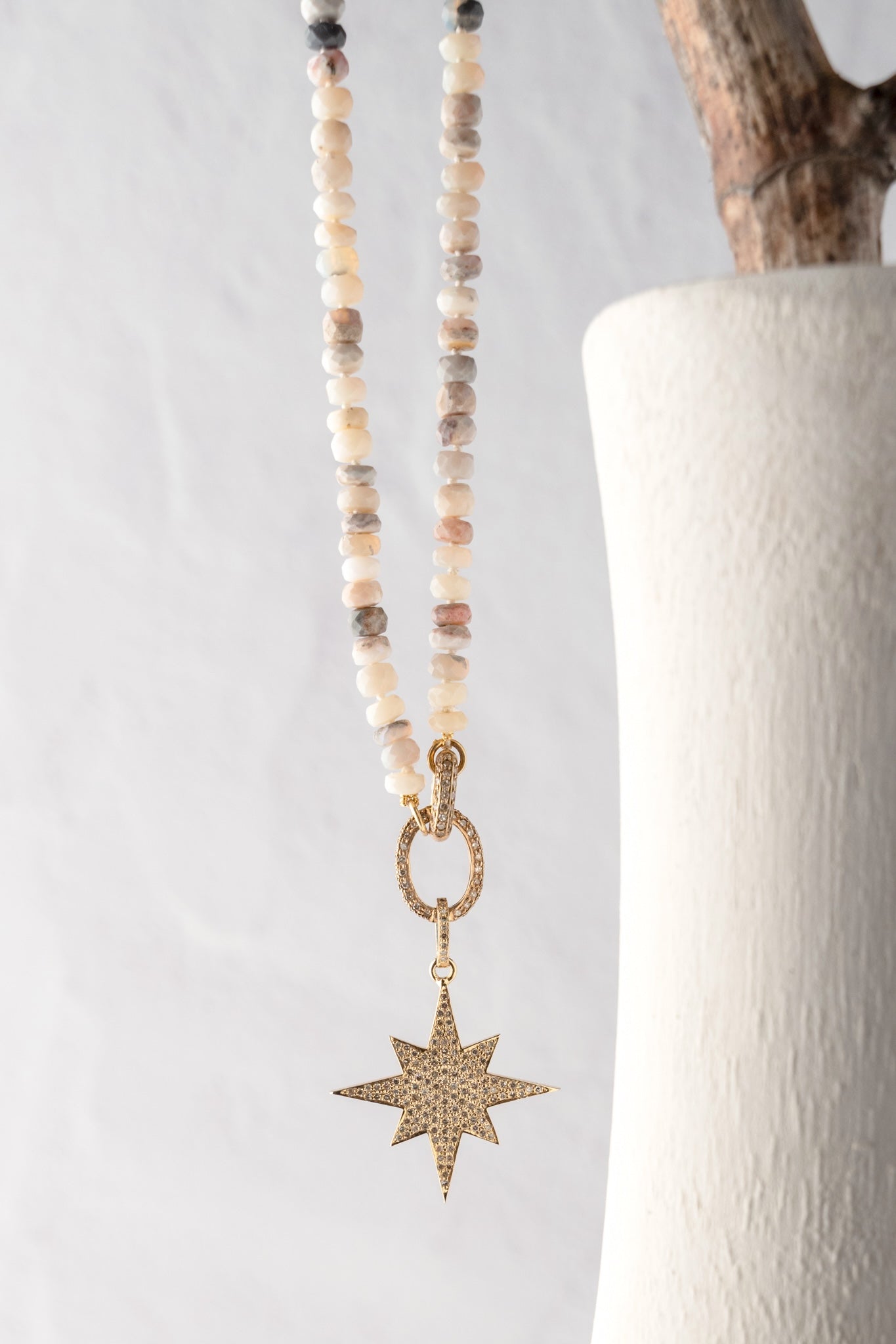 Nathan & Moe Penelope Opal and Diamond Star Necklace