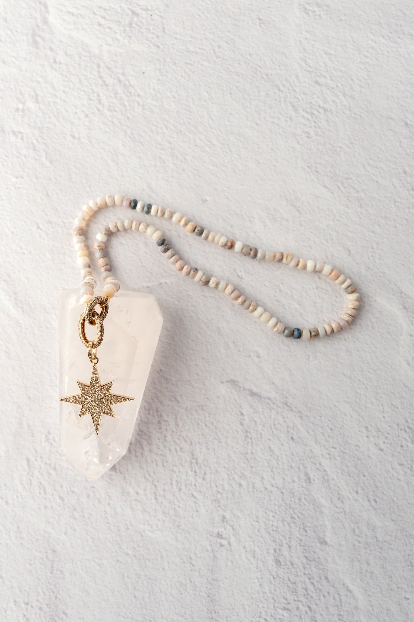 Nathan & Moe Penelope Opal and Diamond Star Necklace