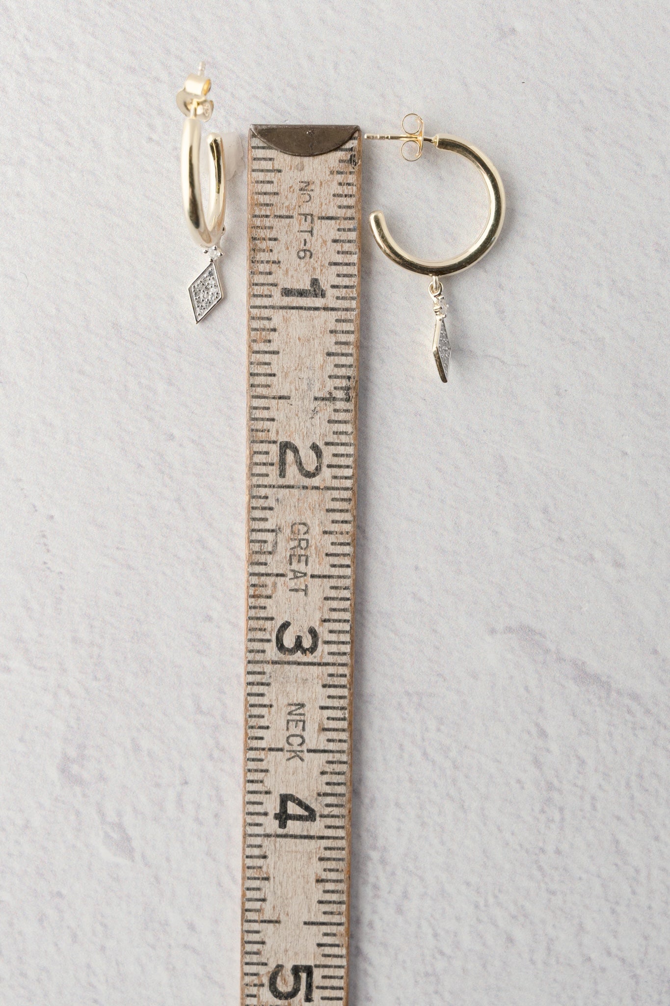 Ela Rae Marquis Dangle Huggie Hoops Earrings