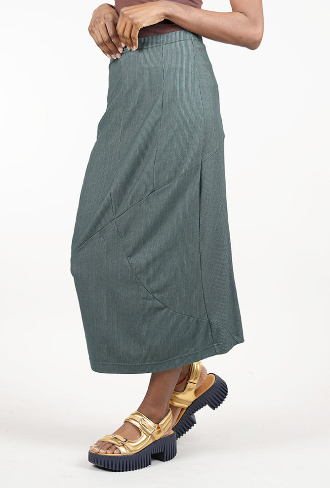 Rundholz Knit Texture Ridge Slim Skirt, Tree Stripe