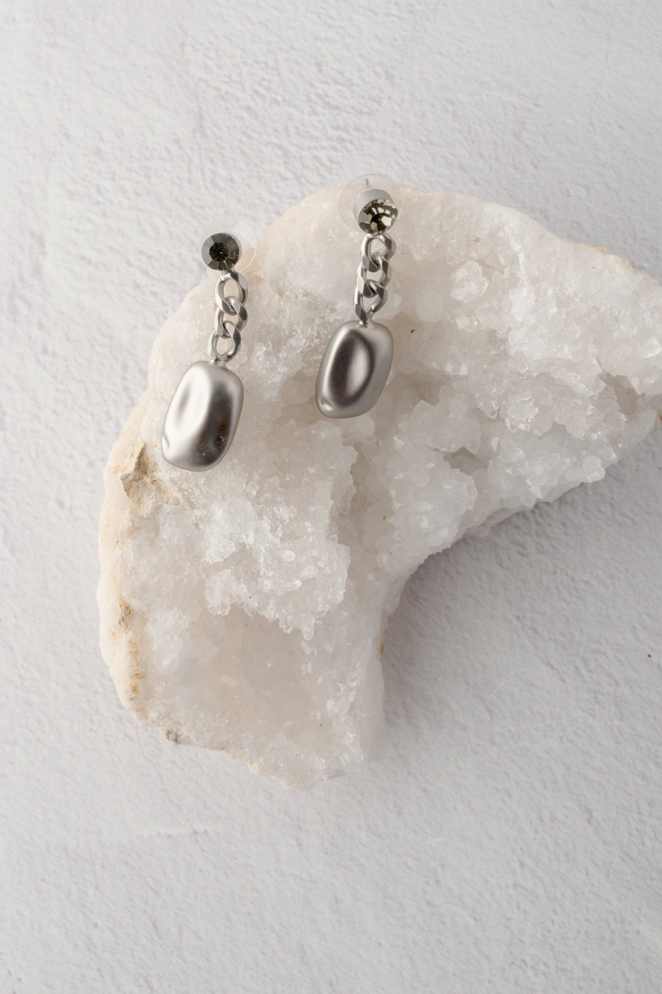 Escape from Paris Silver Chain Earrings