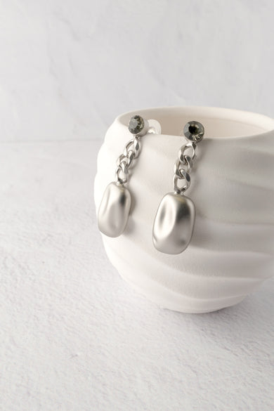 Escape from Paris Silver Chain Earrings