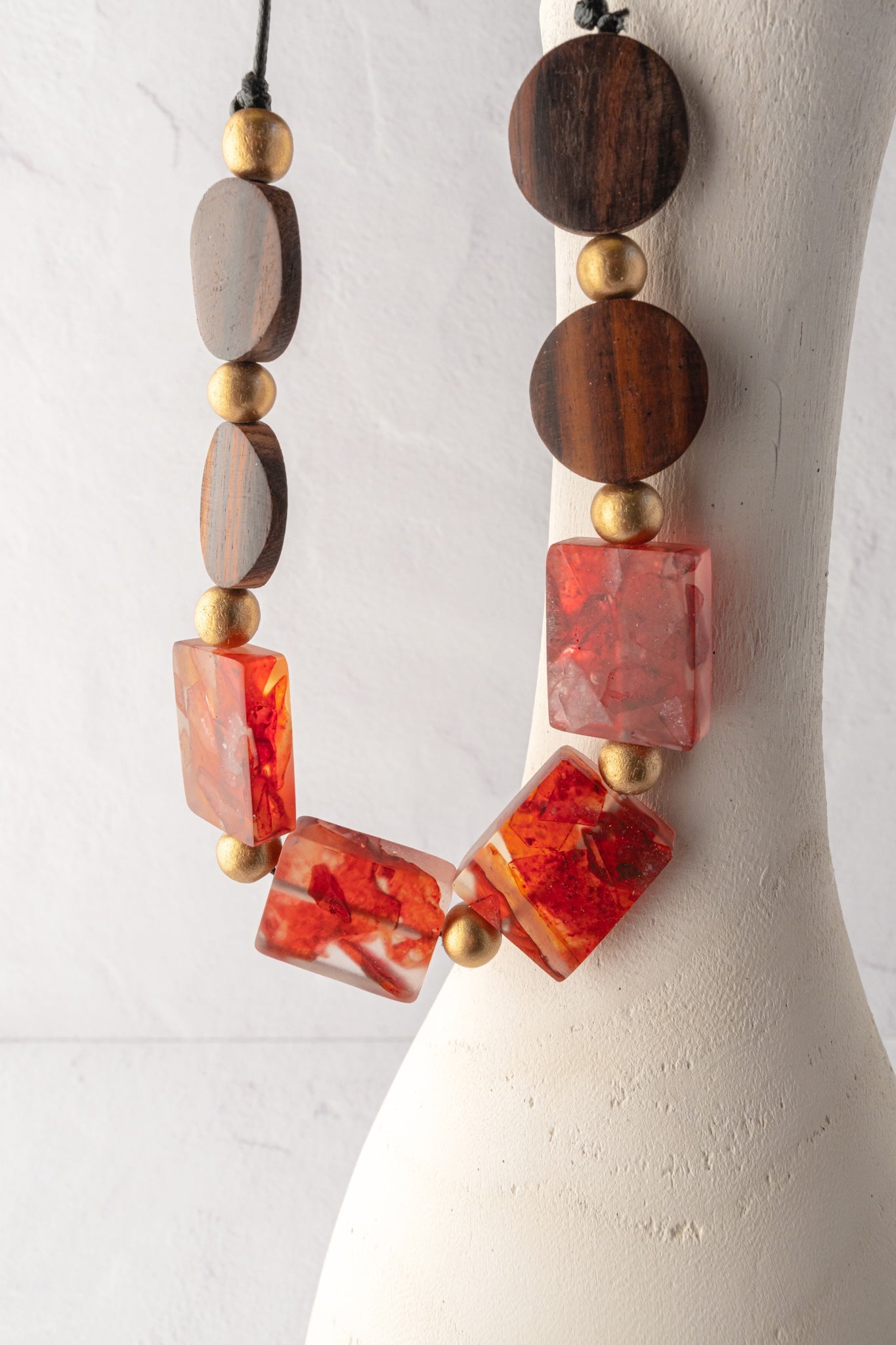 Sylca Designs Esme Necklace, Brown and Gold
