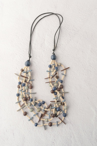 Sylca Designs Multi-Strand Lela Necklace, Gray