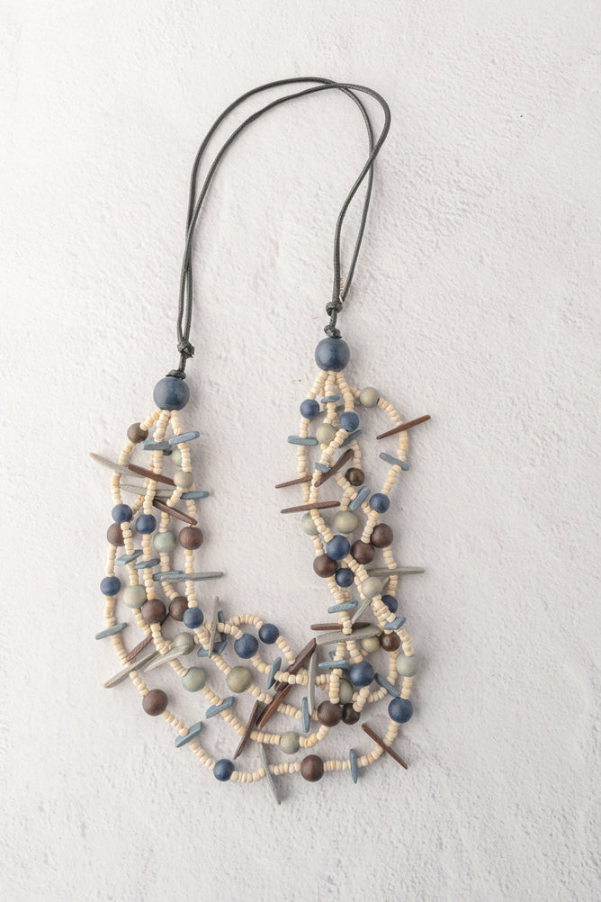 Sylca Designs Multi-Strand Lela Necklace, Gray