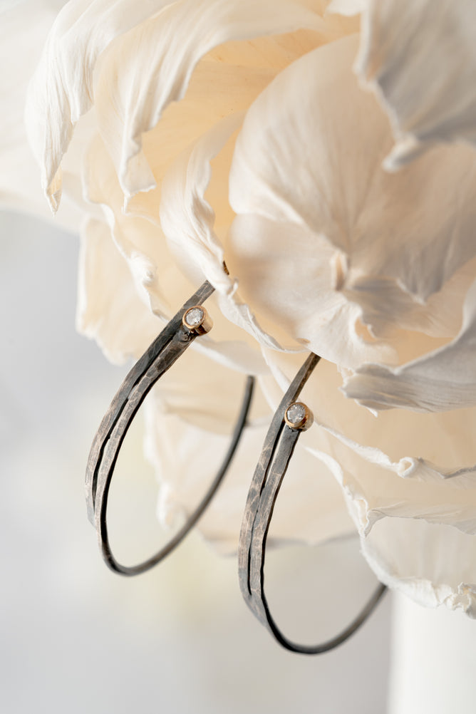 Chikahisa Studio Tempest Diamond Hoops