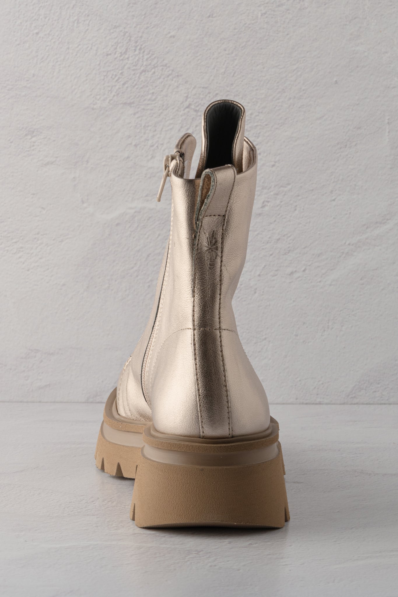 Patrizia Bonfanti Kuni No Lace Metallic Boot, Desert Silk