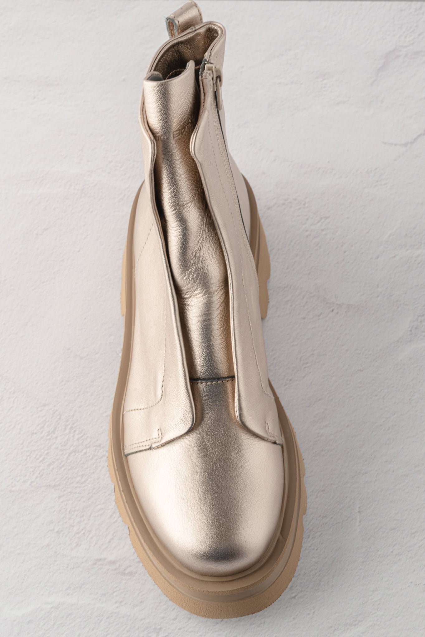 Patrizia Bonfanti Kuni No Lace Metallic Boot, Desert Silk