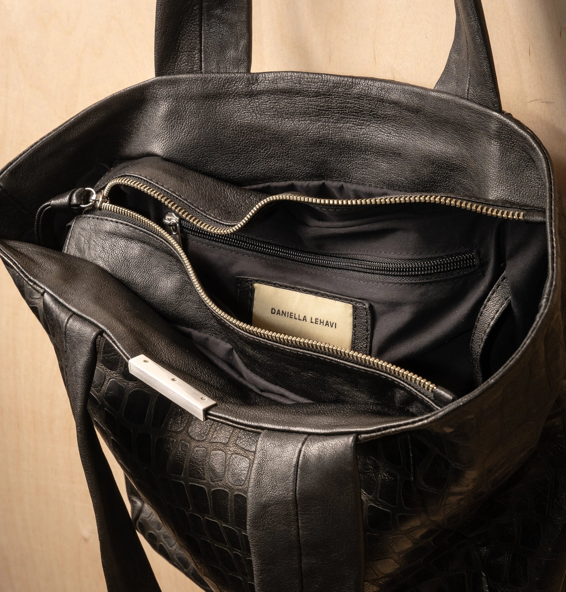 Daniella Lehavi Nadia Tote, Black Mosaic