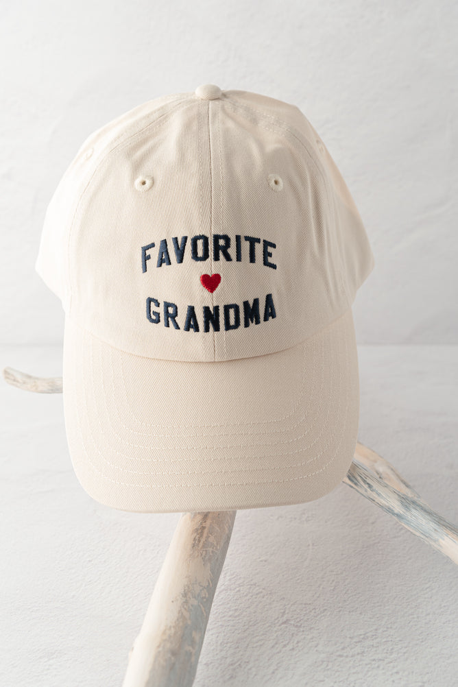 Favorite Daughter Favorite Grandma Baseball Cap, Khaki