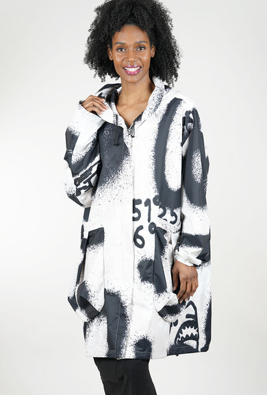 Rundholz Sharknado Rain Jacket, Black Print