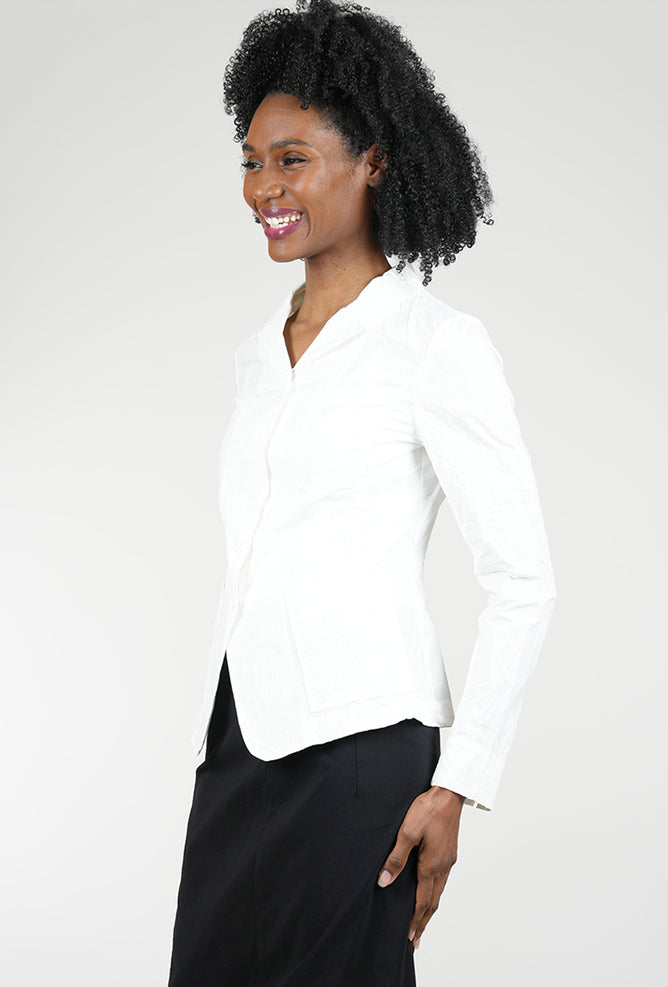 Rundholz Embossed Poplin Jacket, Off White