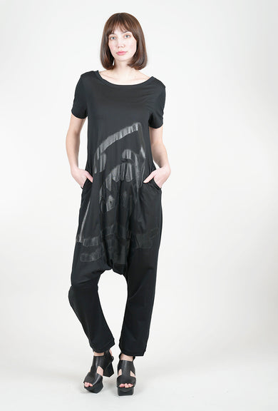 Rundholz Shark-Bitten Jumpsuit, Black