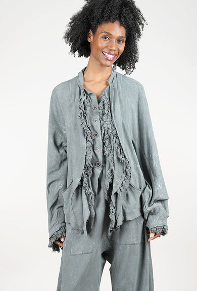 Rundholz Luxe Jersey Lace Accent Jacket, Seaweed Fog