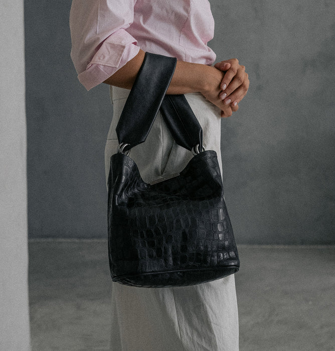 Daniella Lehavi Cartago Soft Tote, Black Mosaic