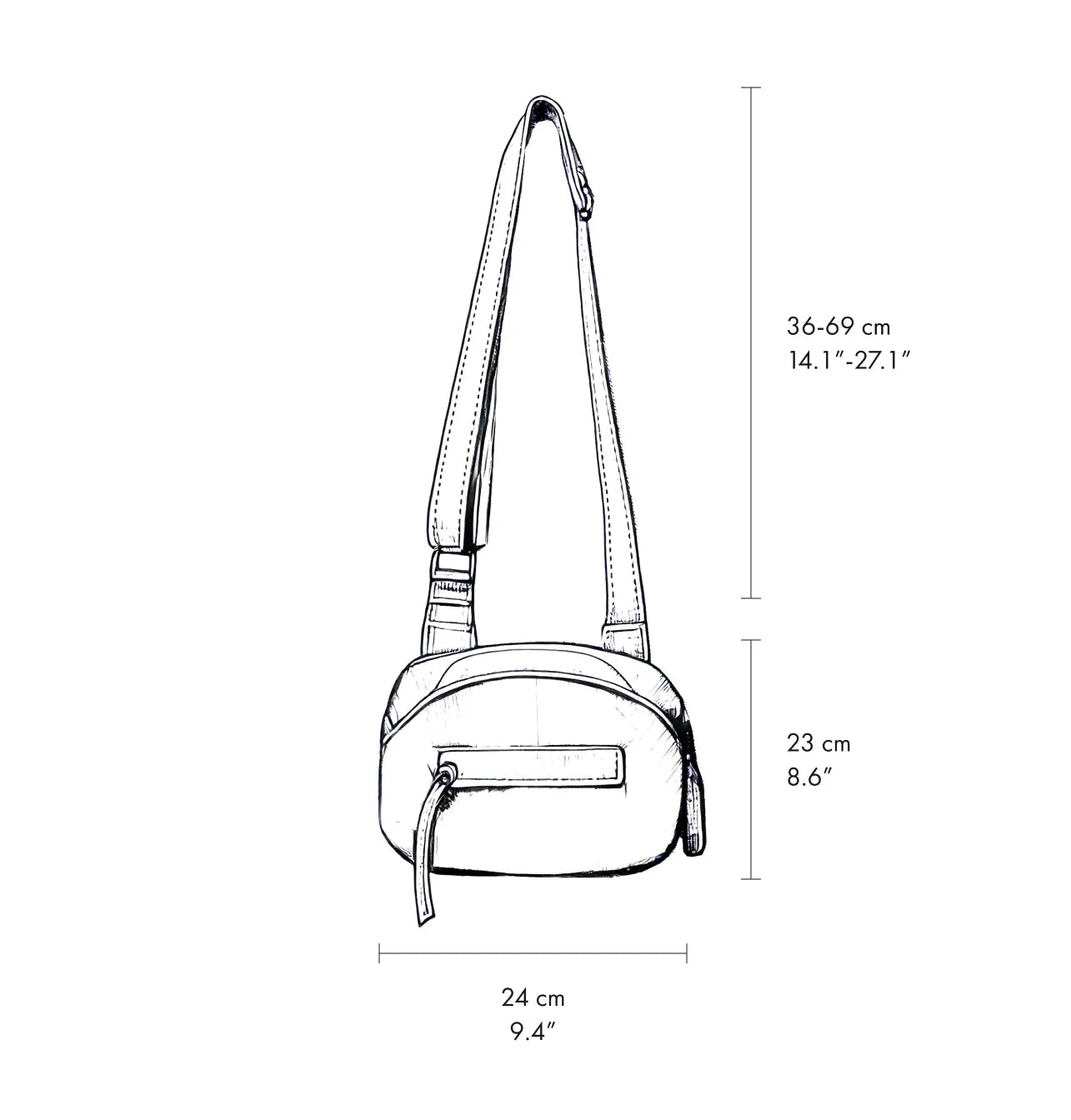 Daniella Lehavi Bonnie Crossbody Bag, Arctic Blue