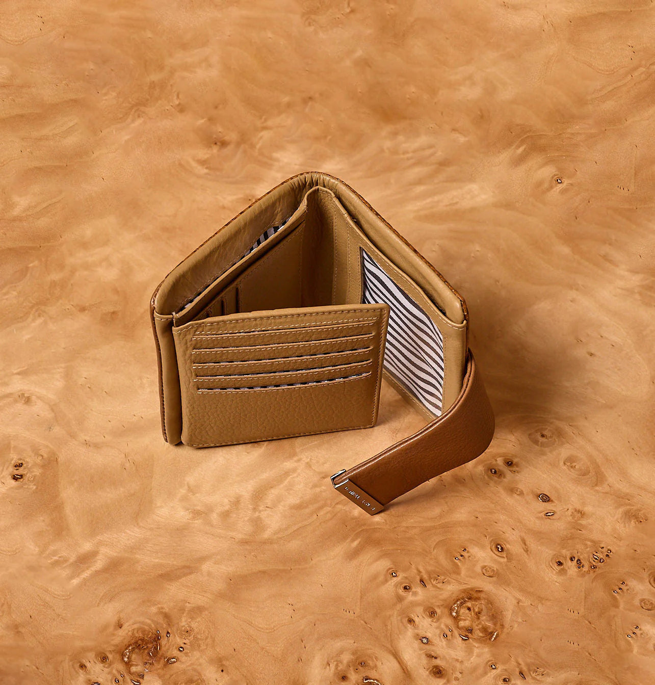 Daniella Lehavi Frida Medium Wallet, Camel Croco