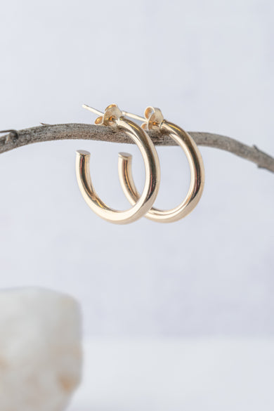 Ela Rae Classic 14k Tube Hoops, Gold