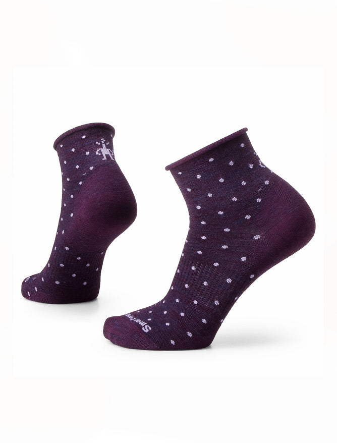 Smartwool Everyday Classic Dot Ankle Socks, Purple Iris