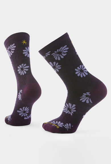 Smartwool Everyday Floral Crew Socks, Purple Iris